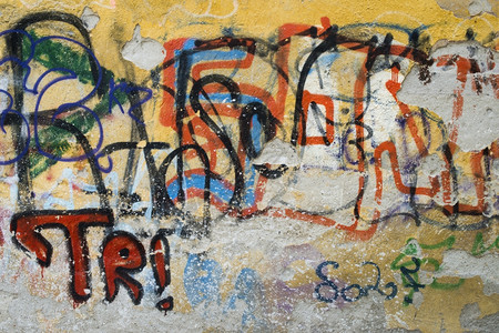 格拉菲蒂旧墙壁的背艺术景背景
