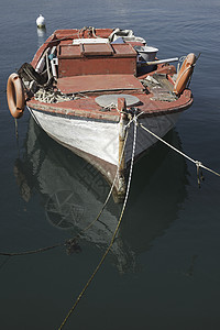 白日光渔船高清图片素材