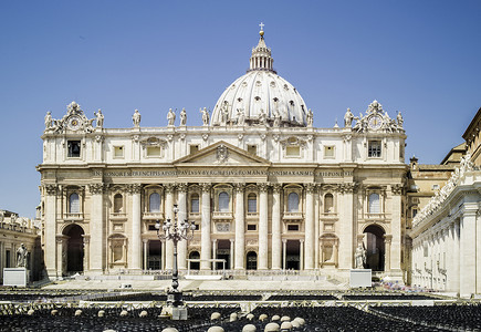 圣彼得的温泉梵蒂冈罗马圣彼得的巴西里卡背景图片