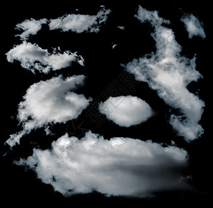 黑色孤立云层集图片