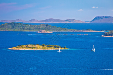 科纳提公园群岛观在克罗亚提航行的脱盐高清图片