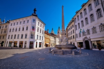 卢布尔雅那市中心斯洛维尼亚首府图片