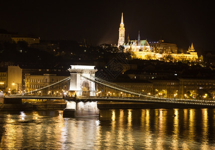 Danube上的链桥最萌芽的宿主图片