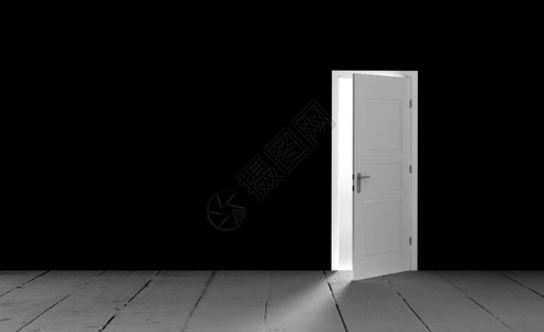 在空的黑室打开白门在空的房间里打开门图片