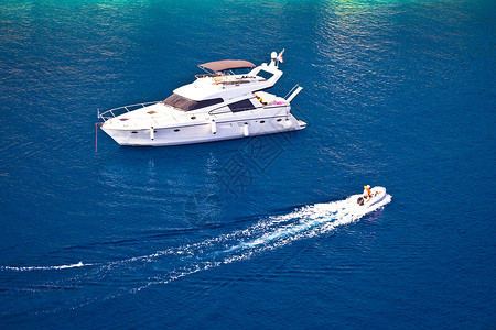 蓝海空中观光游艇达马提亚岛croati岛高清图片