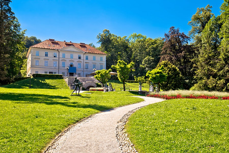 卢布尔雅那公园景观斯洛维尼亚首都的绿色中心图片
