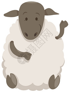 卡通可爱的绵羊背景图片