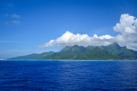 语言区素材莫奥亚岛及太平洋环礁湖景观法国多语言区背景