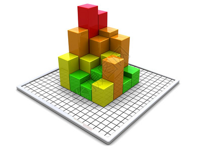 3d白色背景的商业图表摘要插图片