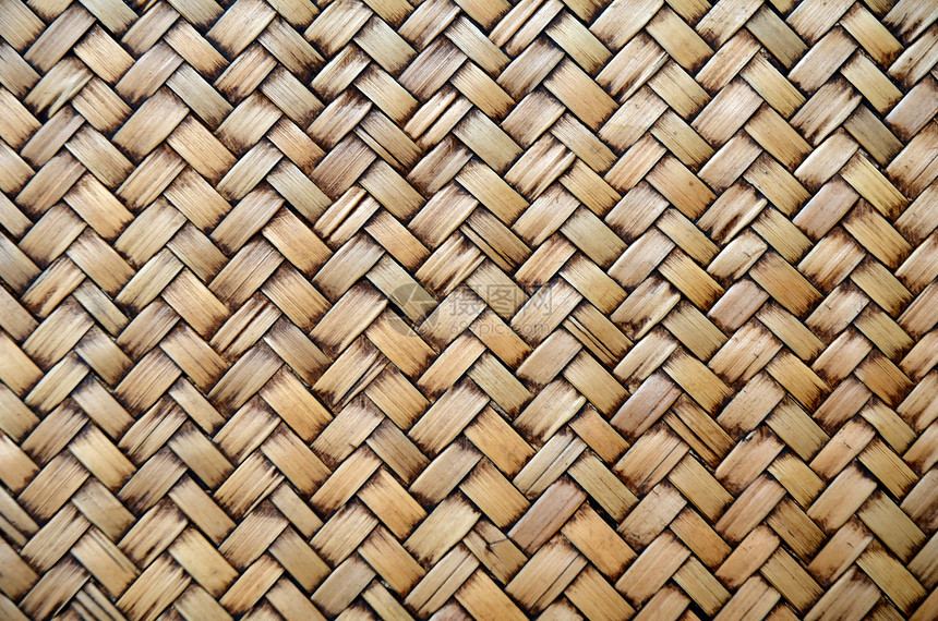 竹编织的纹理可用作背景材料图片