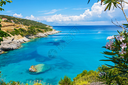 zakynthos岛的象giya海滩图片