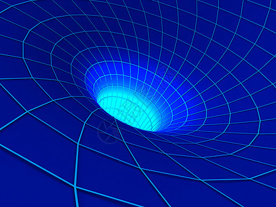 3d蓝色隧道的抽象图解里面有光线背景图片