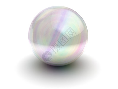 3d白底肥皂泡或玻璃球3插图背景图片