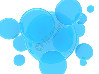 3d蓝色玻璃球背景图背景图片