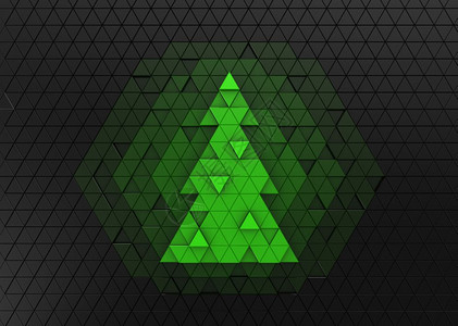 3d三角拼图圣诞树插图片