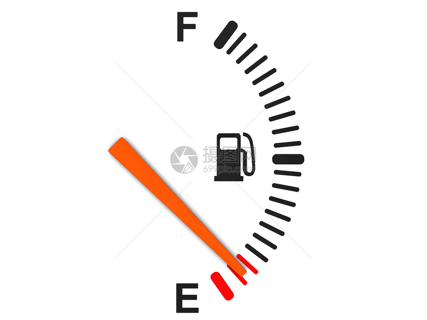 3d白色背景的通用燃料计量表3个插图图片