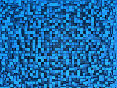 蓝色立方体背景的抽象3d插图背景图片