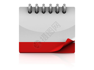 3d空白页的日历插图图片