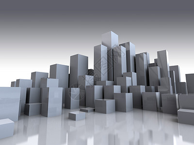 灰色城市背景抽象3d插图图片