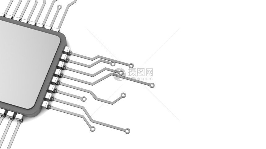 3d用cpu电路和复制空间说明背景图片
