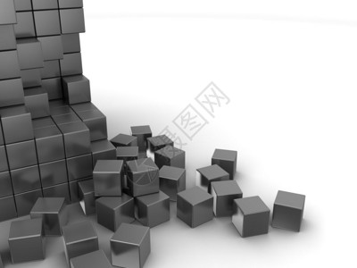 立方体构造背景抽象3d插图图片