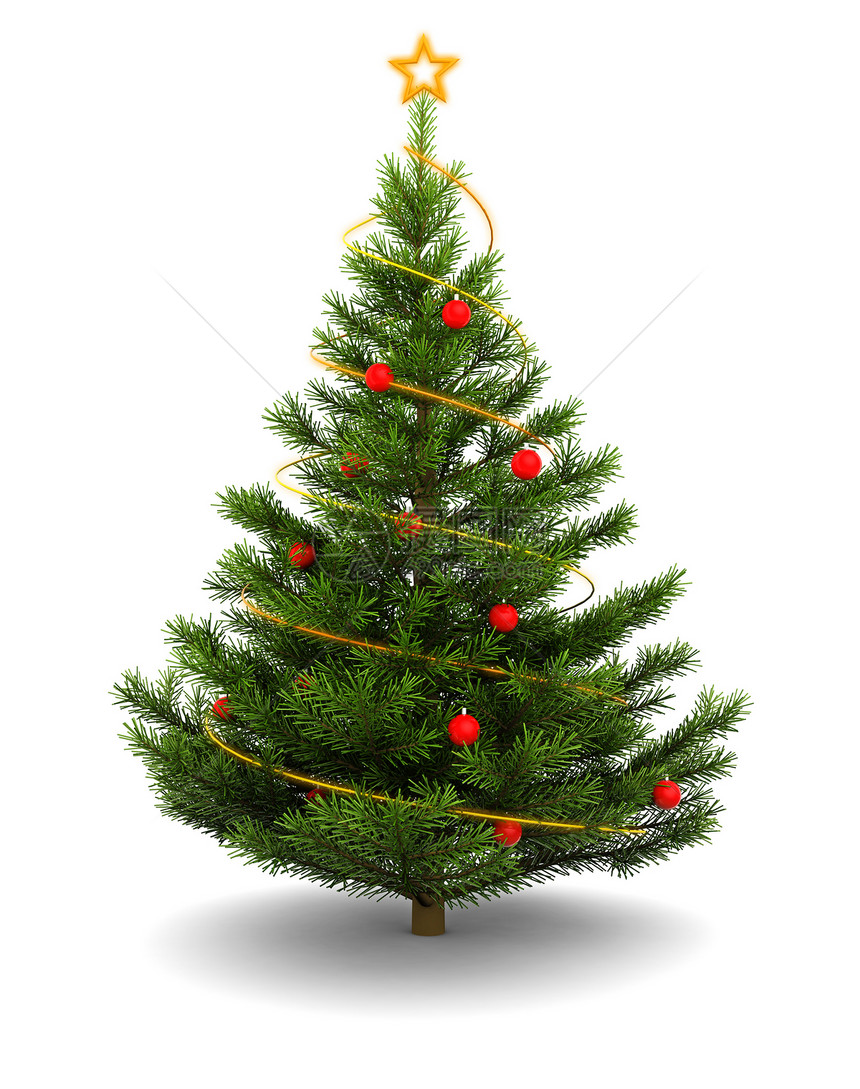绿色圣诞树背景图图片