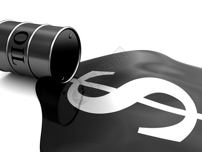 石油桶和美元符号的抽象3插图高清图片
