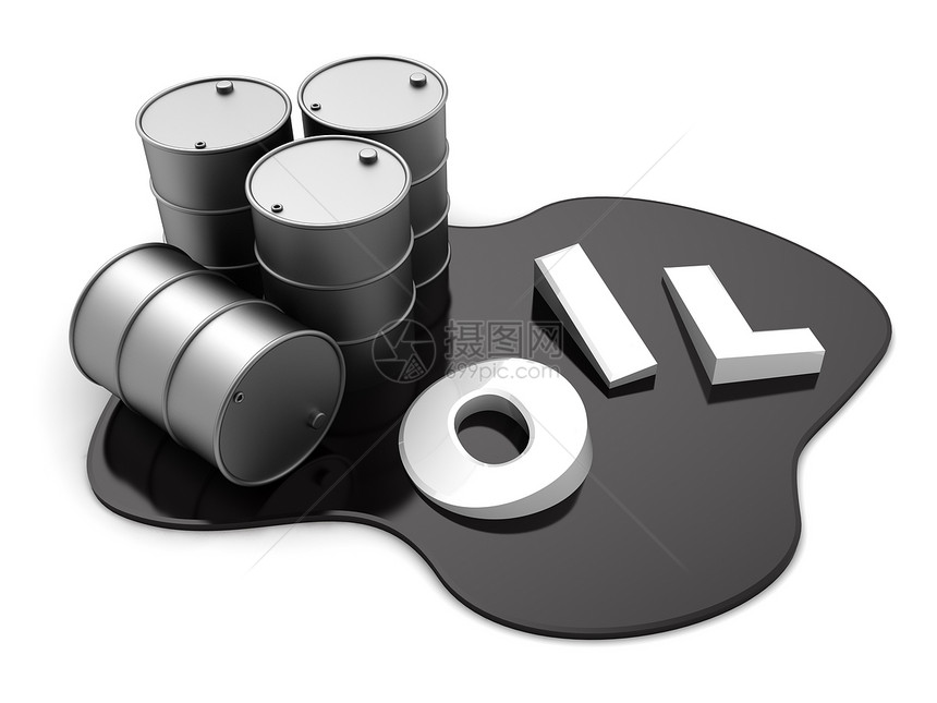 3d石油桶和标志图图片