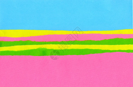 粉红色黄和绿纸条蓝背景的厚边图片