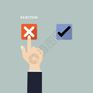 手指交叉手动指按钮拒绝或批准符号缩放设计矢量插图设计图片