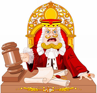 锤子国王心王的判官拿手锤来律定插画