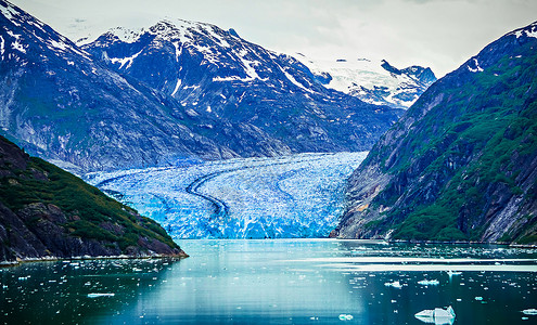 北海锯河冰川高清图片