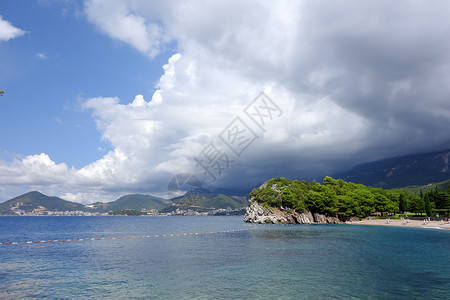 米罗瑟海滩布德瓦里维埃拉黑山背景