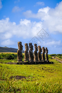 Moais雕像hukivster岛chilemos雕像ater岛图片