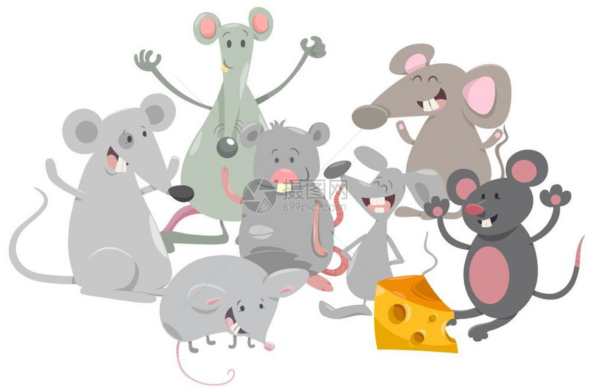 卡通可爱小老鼠图片