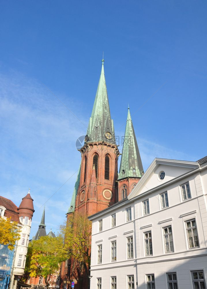 旧伦堡的圣兰伯蒂教堂德国图片