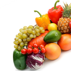 健康的食物背景水果和蔬菜图片