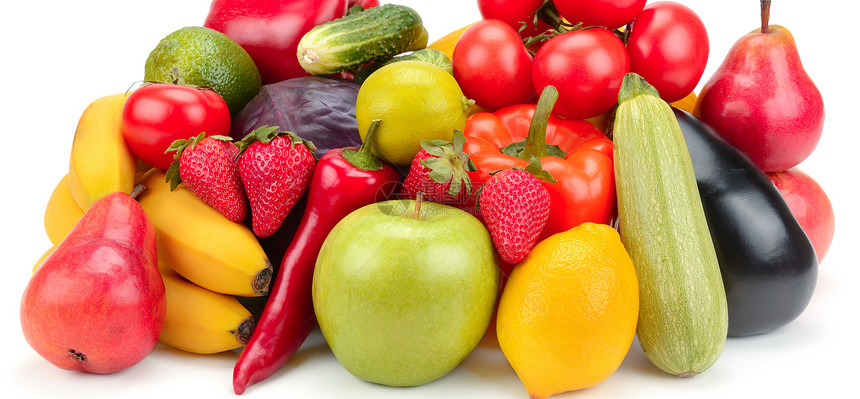 健康的食物背景水果和蔬菜图片