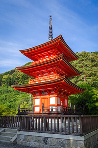 吉恩在清水寺的宝塔吉安京都日本日本京都清水寺宝塔背景