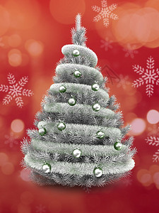 圣诞树装饰插图图片