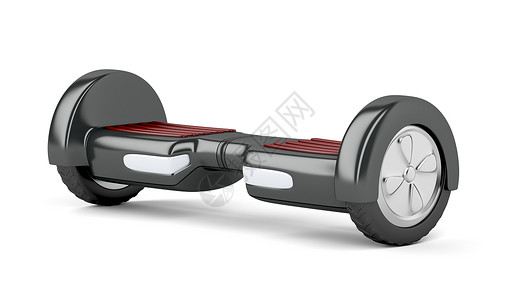 回转滑板车白色背景上的自动平衡电摩托车背景