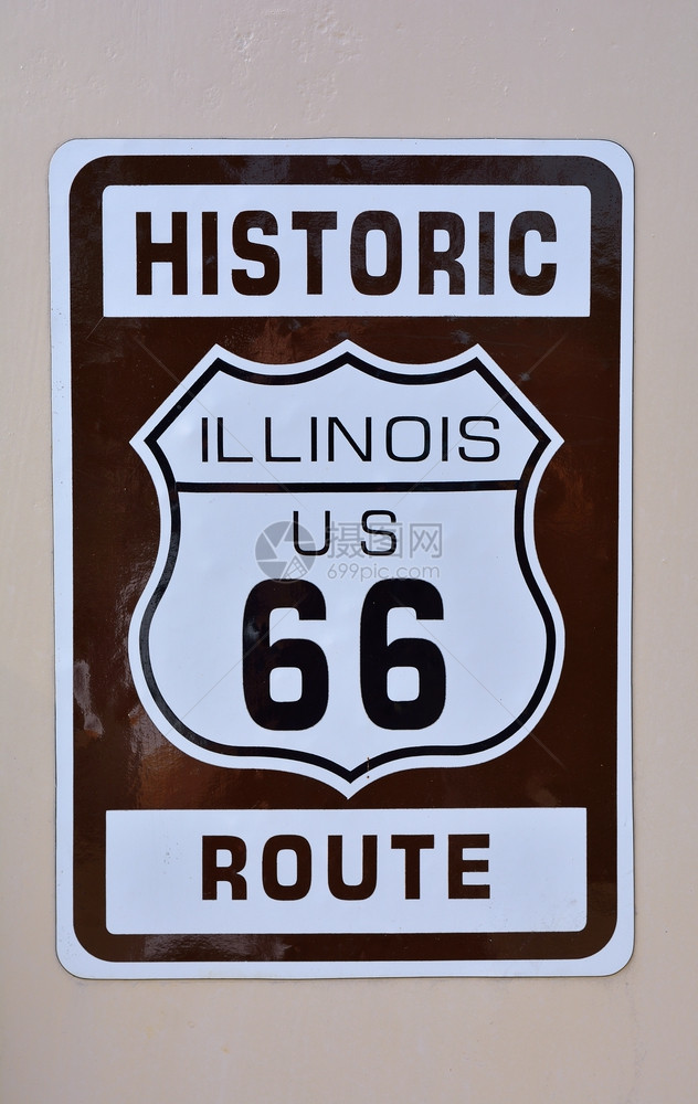 历史伊迪诺路6棕色标志图片
