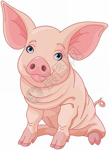 可爱猪插图小猪维吉高清图片