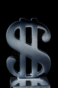 黑色背景的美元符号背景图片