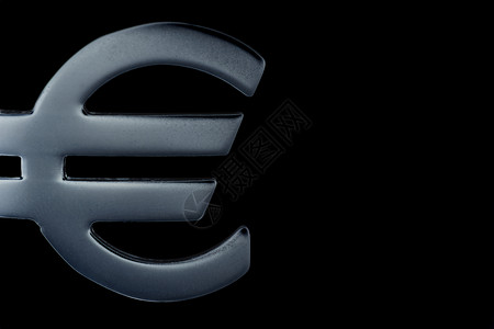 黑色的欧元符号背景图片