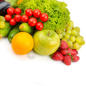 隔绝的新鲜水果和蔬菜，水果和蔬菜的新鲜汁图片