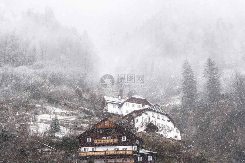 冬季小镇风景图片