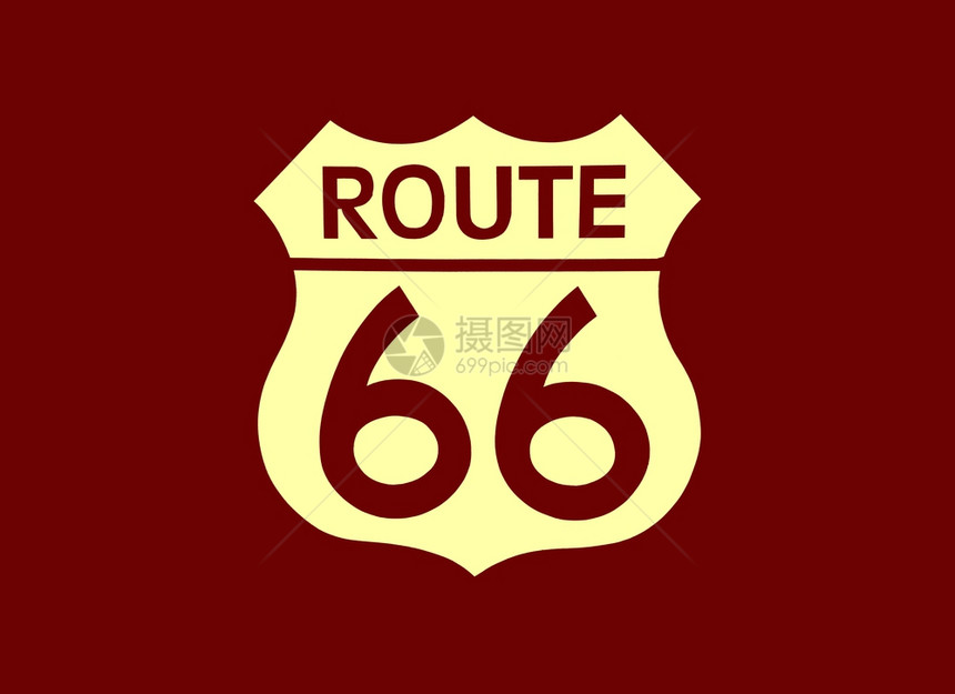 6号路标的志美国公路图标图片