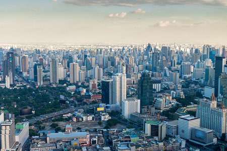 泰国首府的摩天大楼Bangko图片