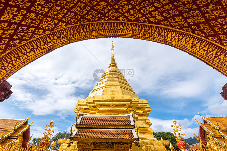 佛教寺庙whatprdoisuthep在泰王国的吉昂maihlnd图片
